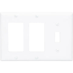 LEGRAND Pass & Seymour SP1262W 3-Gang Toggle and 2-Decorator Combination Plate White