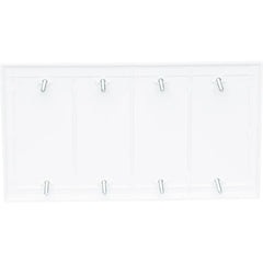 LEGRAND Pass & Seymour SP43W Wall Plate 4-Gang Blank Box Mounted White