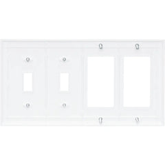 LEGRAND Pass & Seymour SP2262W Legrand-Pass & Seymour 4-Gang Combination Plate White