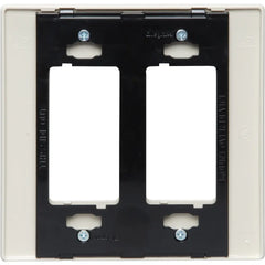 PASS & SEYMOUR Pass & Seymour RWP262LA Screwless Wallplate 2-Gang Light Almond