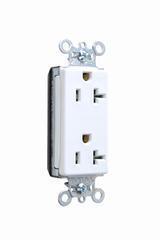 LEGRAND Pass & Seymour PT26352-W Plugtail Decorator Spec Grade Duplex Receptacle 20Amp 125Volt