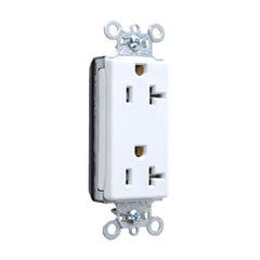 LEGRAND Pass & Seymour PT26352-W Plugtail Decorator Spec Grade Duplex Receptacle 20Amp 125Volt