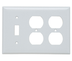 LEGRAND Pass & Seymour SP182W Combination Wall Plate 3 Gang Toggle and 2 Duplex