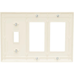 LEGRAND Pass & Seymour SP1262I 3-Gang Toggle and 2-Decorator Combination Plate Ivory
