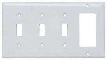 LEGRAND Pass & Seymour SP326-W Combination Wallplate 3 Gangs White