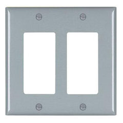 LEGRAND Pass & Seymour TP262GRY 2-Gang Decorator Wall Plate Gray
