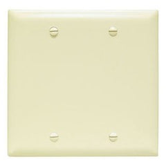LEGRAND Pass & Seymour TP23I Wallplate, Blank, 2-Gang, Box Mount, Nylon - Ivory