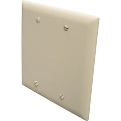 LEGRAND Pass & Seymour TP23I Wallplate, Blank, 2-Gang, Box Mount, Nylon - Ivory
