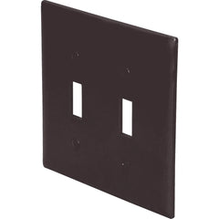 LEGRAND Pass & Seymour TP2 2-Gang TradeMaster Nylon Toggle Switch Wall Plate, Brown