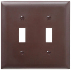 LEGRAND Pass & Seymour TP2 2-Gang TradeMaster Nylon Toggle Switch Wall Plate, Brown