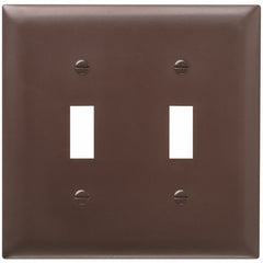 LEGRAND Pass & Seymour TP2 2-Gang TradeMaster Nylon Toggle Switch Wall Plate, Brown