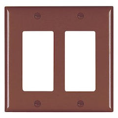 LEGRAND Pass & Seymour TP262 Decorator Wallplate 2-Gang Brown