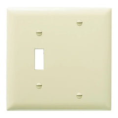 LEGRAND Pass & Seymour TP113I Combination Wall Plate, 2 Gang, Ivory
