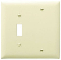 LEGRAND Pass & Seymour TP113I Combination Wall Plate, 2 Gang, Ivory