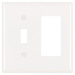 LEGRAND Pass & Seymour TP126W Combination Faceplate 2 Gang 1 Toggle Switch Replacement MPN