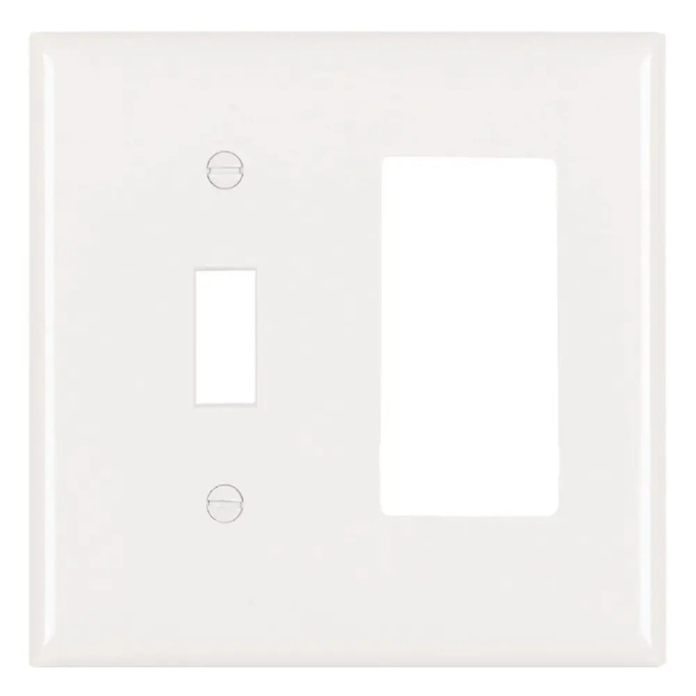 LEGRAND Pass & Seymour TP126W Combination Faceplate 2 Gang 1 Toggle Switch Replacement MPN