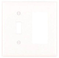 LEGRAND Pass & Seymour TP126W Combination Faceplate 2 Gang 1 Toggle Switch Replacement MPN