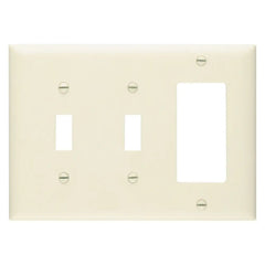 LEGRAND Pass & Seymour TP226LA Combination Wall Plate 3 Gang Light Almond