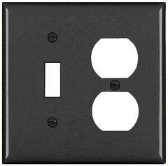 LEGRAND Pass & Seymour TP18BK Wallplate Combination 2 5-1/2in Black