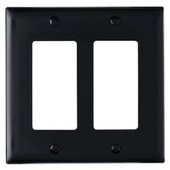 LEGRAND Pass & Seymour TP262BK Decorator Wallplate, Nylon, (2 Gang) Replacement MPN: TP262-BK