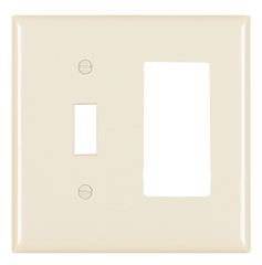 LEGRAND Pass & Seymour TP126LA WALLPLATE COMBINATION 2 4.7IN LT ALMOND