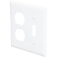 LEGRAND Pass & Seymour TP18W Combination Openings, 1 Toggle Switch and 1 Duplex Receptacle, 2-Gang, White