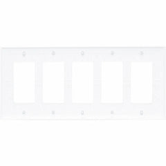 LEGRAND Pass & Seymour TP265W DECORATOR OPENINGS, FIVE GANG, WHITE