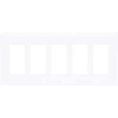 LEGRAND Pass & Seymour TP265W DECORATOR OPENINGS, FIVE GANG, WHITE