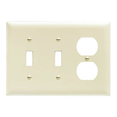 LEGRAND Pass & Seymour TP28I Combination Wall Plate 3 Gangs 2 Toggle Switches 1 Duplex Ivory