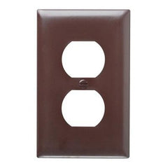 LEGRAND Pass & Seymour TP8 Wallplate RCPT 1 4.7in Thermoplastic Brown
