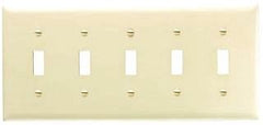 LEGRAND Pass & Seymour TP5W 5-Gang TradeMaster Nylon Toggle Switch Wall Plate