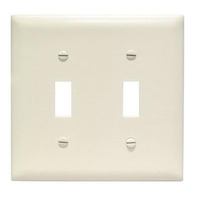 LEGRAND Pass & Seymour TP2LA Wall Plate 0.07 Inch Thickness Nylon 6 Light Almond (2 Toggle)