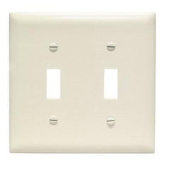 LEGRAND Pass & Seymour TP2LA Wall Plate 0.07 Inch Thickness Nylon 6 Light Almond (2 Toggle)