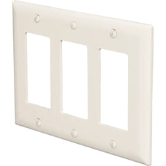 LEGRAND Pass & Seymour TP263LA Decorator Wall Plate, 3-Gang, Light Almond