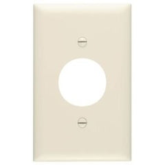 LEGRAND Pass & Seymour TP7LA Nylon Standard Size 1-Gang Wallplate 1-Single Receptacle Light Almond