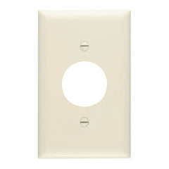 LEGRAND Pass & Seymour TP7LA Nylon Standard Size 1-Gang Wallplate 1-Single Receptacle Light Almond