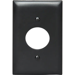 LEGRAND Pass & Seymour TP7BK Single-Gang Nylon Wall Plate, Single Receptacle Opening, Black