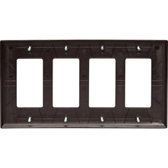 LEGRAND Pass & Seymour TP264 4 Gang Decorator Wall Plate, Brown
