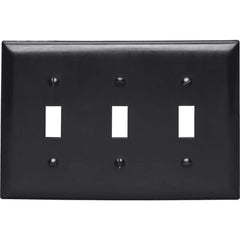 LEGRAND Pass & Seymour TP3BK Wallplate Standard 3 Gang Toggle Switch Wallplate TP3-BK