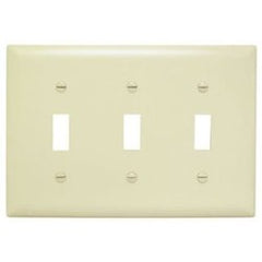 LEGRAND Pass & Seymour TP3I Toggle Switch Wallplate Standard Size 3 Gang Nylon Ivory