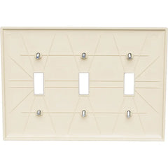 LEGRAND Pass & Seymour TP3I Toggle Switch Wallplate Standard Size 3 Gang Nylon Ivory