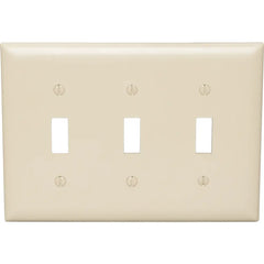 LEGRAND Pass & Seymour TP3I Toggle Switch Wallplate Standard Size 3 Gang Nylon Ivory