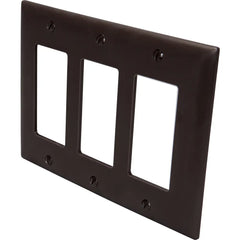 LEGRAND Pass & Seymour TP263 3 Gang Decorator Wall Plate, Brown