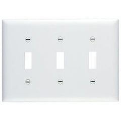 LEGRAND Pass & Seymour TP3W 3-Gang Toggle Switch Wall Plate White