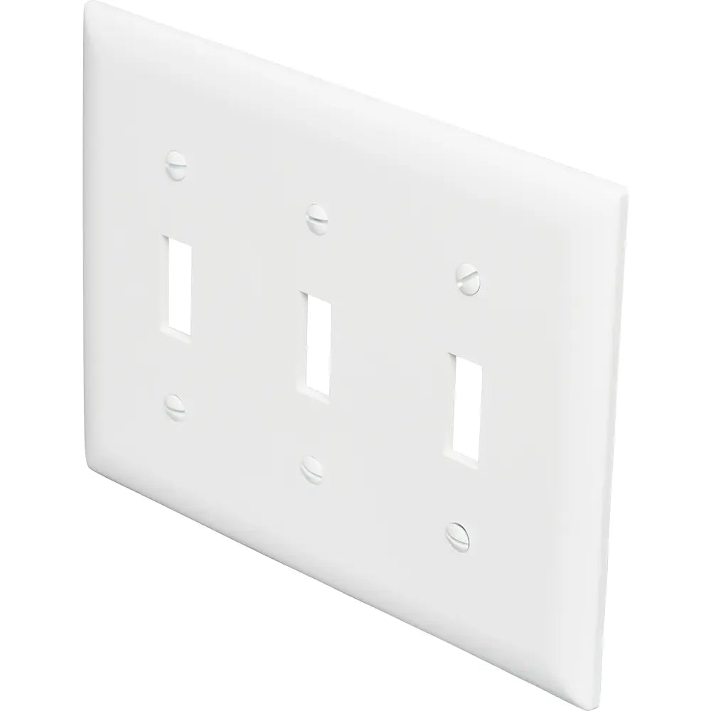 LEGRAND Pass & Seymour TP3W 3-Gang Toggle Switch Wall Plate White