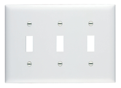 LEGRAND Pass & Seymour TP3W 3-Gang Toggle Switch Wall Plate White