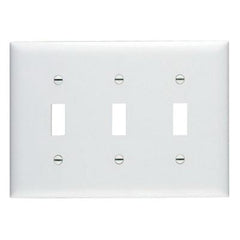 LEGRAND Pass & Seymour TP3W 3-Gang Toggle Switch Wall Plate White
