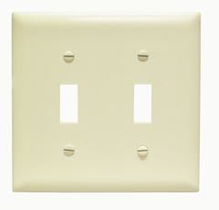 LEGRAND Pass & Seymour TP2I Toggle Switch Wallplate Standard Size 2-Gang Nylon