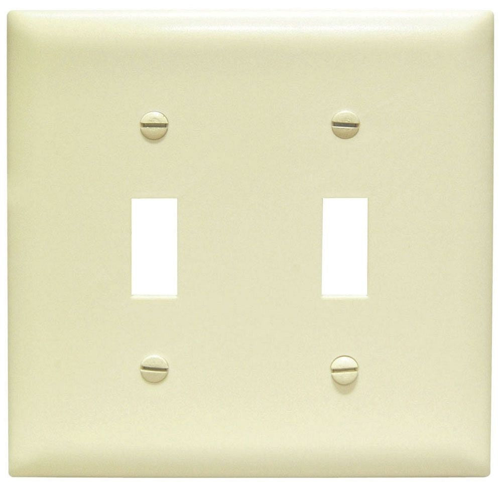 LEGRAND Pass & Seymour TP2I Toggle Switch Wallplate Standard Size 2-Gang Nylon