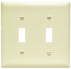 LEGRAND Pass & Seymour TP2I Toggle Switch Wallplate Standard Size 2-Gang Nylon